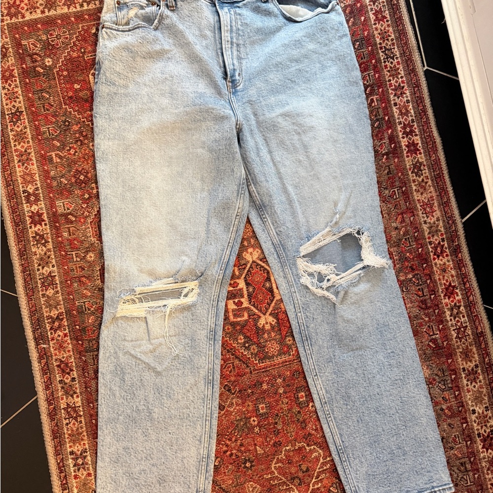Abercrombie & fitch Distressed Light Blue Women's Jeans